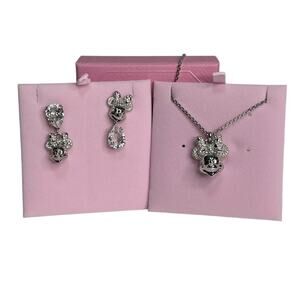 Swarovski Disney Minnie Mouse Earrings and Necklace Set